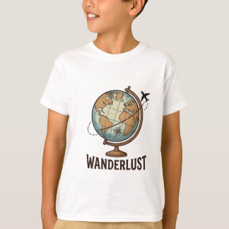 Reiselust Vintage Weltkugel Flugzeug Reise T-Shirt