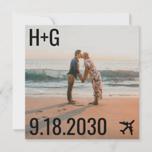 Reisemagazin Beach Hochzeit in Urlaubsort Foto Save The Date