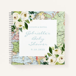 Reisementheme Vintag Map Baby Showbook Notizbuch