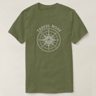 Reisemodus-Typografie, Vintage-Kompass, Minimalist T-Shirt