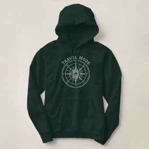 Reisemodus-Typografie, Vintager Kompass, Minimalis Hoodie
