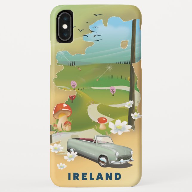Reisemposter für Irland Case-Mate iPhone Hülle (Rückseite)