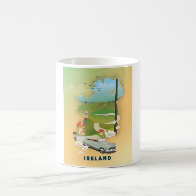 Reisemposter für Irland Kaffeetasse (Mittel)
