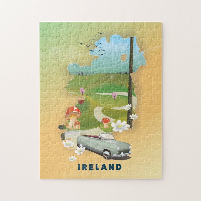 Reisemposter für Irland Puzzle (Vertikal)