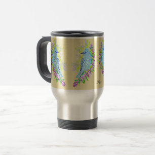 Reisemug / Blaue Vögel des Glücks Reisebecher