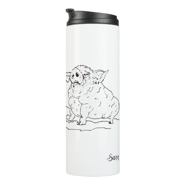 Reisemug Thermos : Hungriges Gefühl Thermosbecher (Nach rechts gedreht)