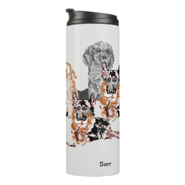Reisemug Thermos : Lieblingshunde Thermosbecher (Nach rechts gedreht)