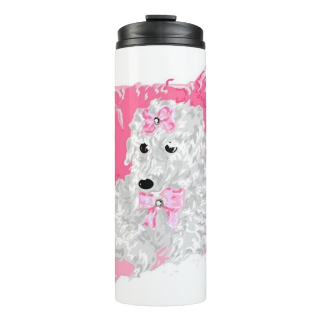 Reisemug Thermos : Pudel Thermosbecher (Vorderseite)