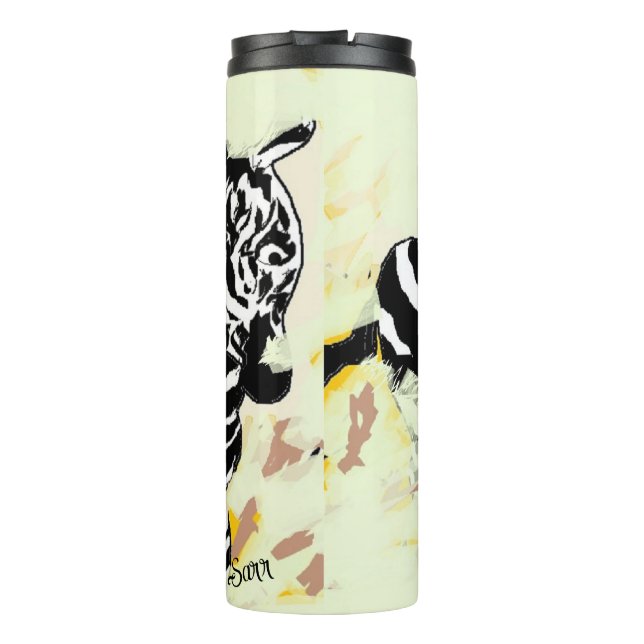 Reisemug Thermos : Zebra auf der Flucht  Thermosbecher (Rückseite)