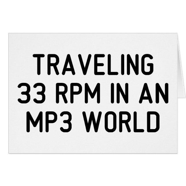 Reisen 33 U/min (Vorderseite (Horizontal))