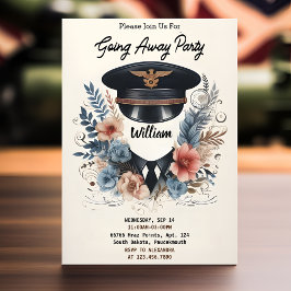 Reisen Abarewell Military unterwegs Party Einladung