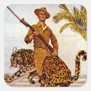 Reisen? Abenteuer? Join the Marines! Quadratischer Aufkleber