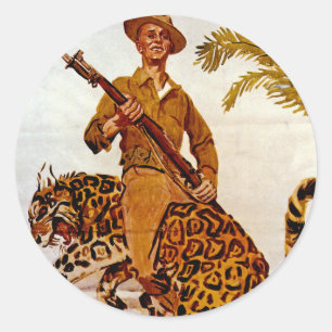 Reisen? Abenteuer? Join the Marines! Runder Aufkleber