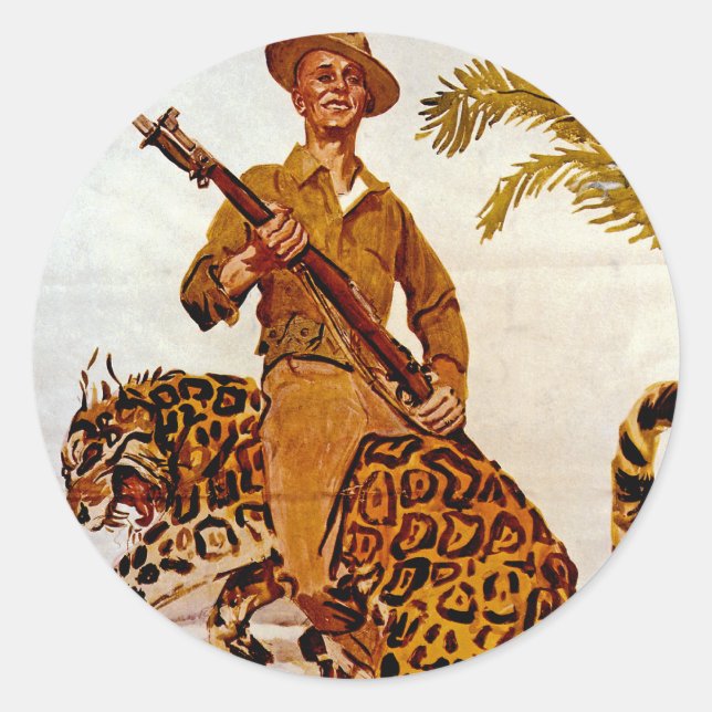 Reisen? Abenteuer? Join the Marines! Runder Aufkleber (Vorderseite)