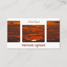 Reisen Agent dramatisch Himmel Strand Sonnenunterg Visitenkarte