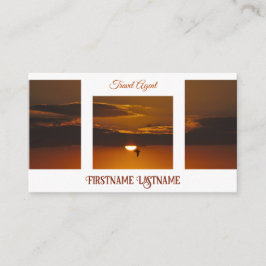 Reisen Agent dramatisch Himmel Strand Sonnenunterg Visitenkarte