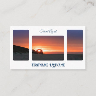 Reisen Agent Sonnenuntergang Himmel am Meeresstran Visitenkarte