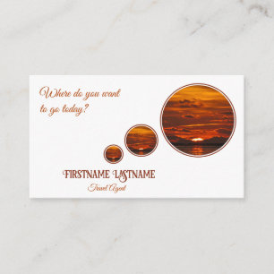 Reisen Agent träumen Himmel Strand Sonnenuntergang Visitenkarte