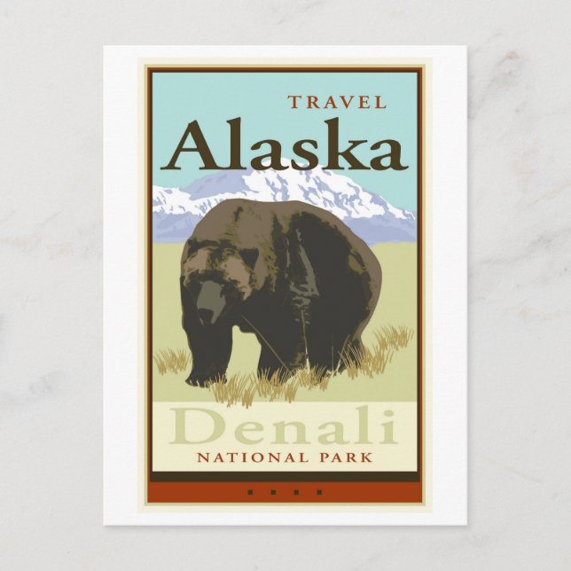 Reisen Alaska Postkarte (Vorderseite)