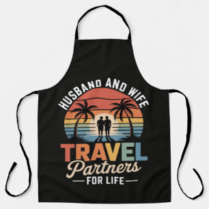 Reisen am Strand - Ehepartner Reisepartner Schürze