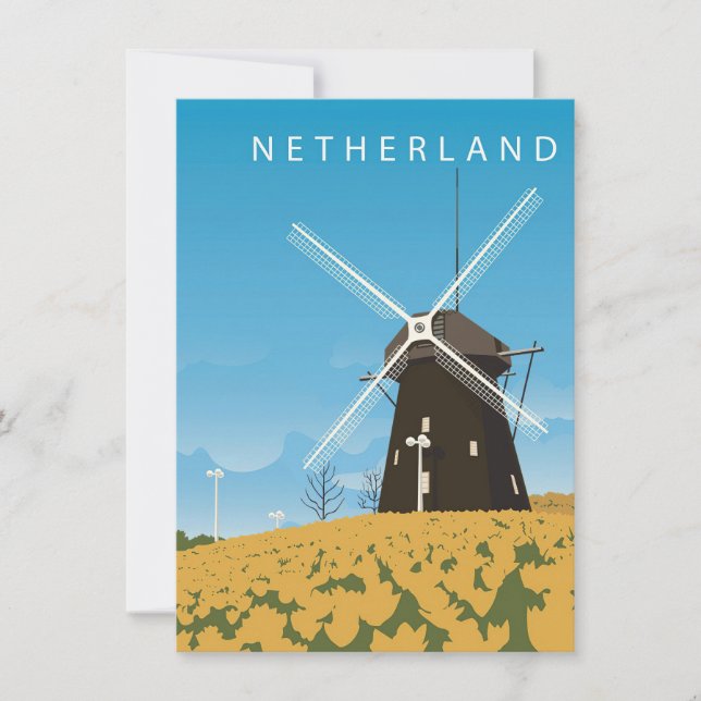 Reisen Art Netherland Einladung (Vorderseite)