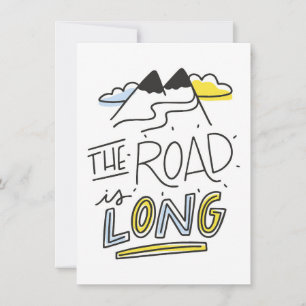 Reisen Art the Road ist lang Einladung