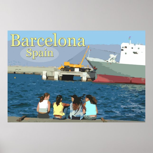 Reisen Barcelona, Spanien Poster (Vorne)