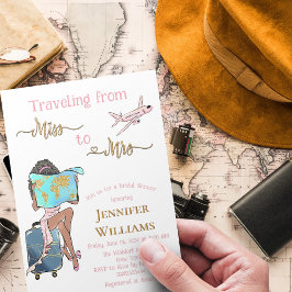 Reisen Brautparty von Frau zu Frau. Einladung