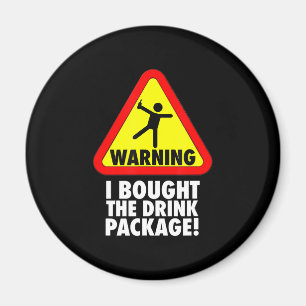Reisen   Cruise Warning I Bought Drink Package Magnet