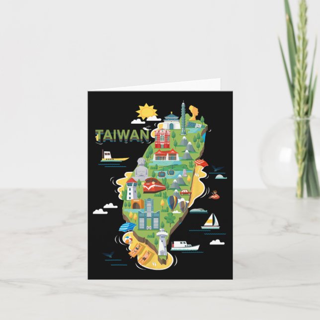 Reisen durch Asien Taiwan Taipei Familienurlaub S Karte (Vorderseite)