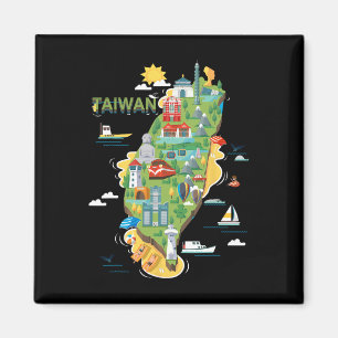 Reisen durch Asien Taiwan Taipei Familienurlaub S Magnet