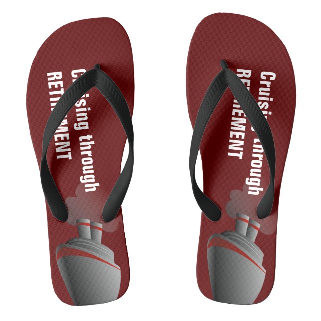 Reisen durch das Ruhestand Dunkelrot Flip Flops (Fußbett)