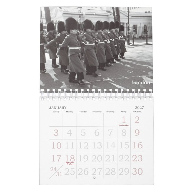 Reisen durch die Jahre Kalender (Jan 2027)