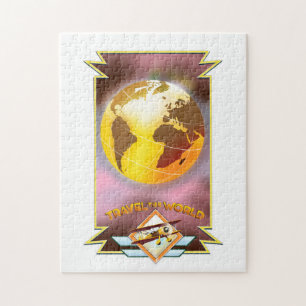 Reisen durch die Welt Goldene Globe Puzzle