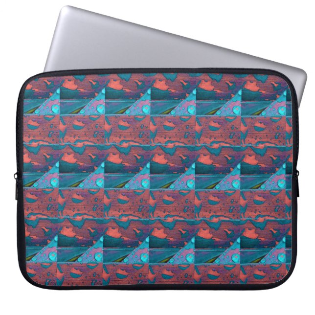 Reisen, ein Abstraktes Muster Laptopschutzhülle (Vorderseite)