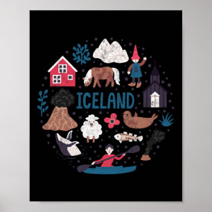 Reisen Europa Island Reykjavik Familienurlaub So Poster