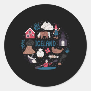 Reisen Europa Island Reykjavik Familienurlaub So Runder Aufkleber