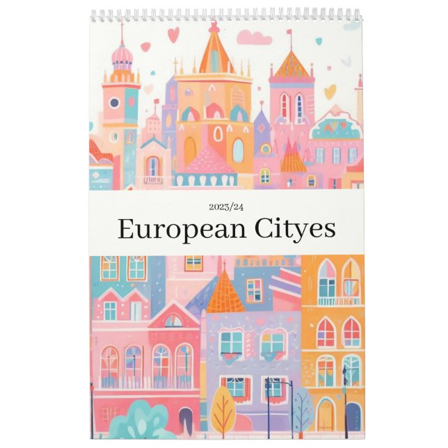 Reisen Europa Pink Girly Kalender (Titelbild)