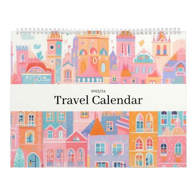 Reisen Europa Pink Girly Kalender (Titelbild)