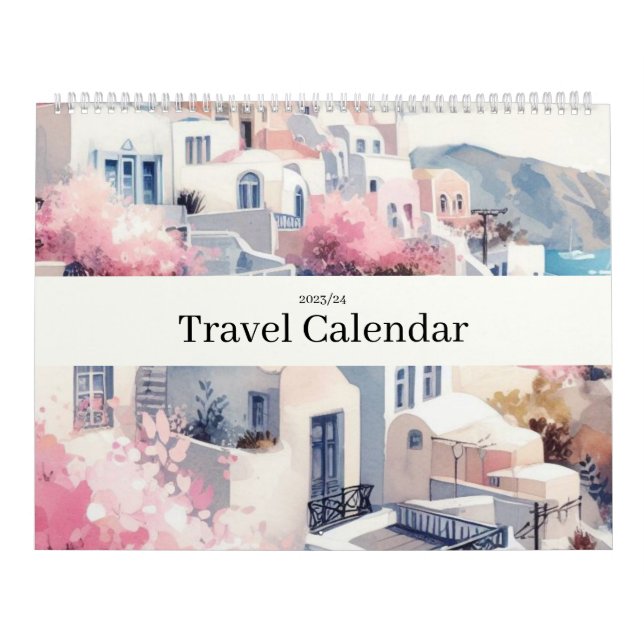 Reisen Europa Pink Girly Kalender (Titelbild)