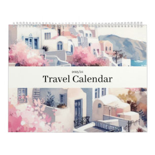Reisen Europa Pink Girly Kalender