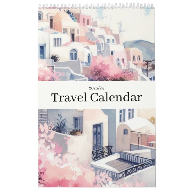 Reisen Europa Pink Girly Kalender (Titelbild)