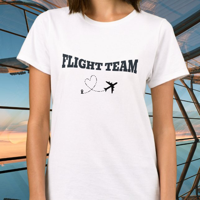 Reisen Familie Urlaub Black Flight Team Flugzeug T-Shirt (Von Creator hochgeladen)