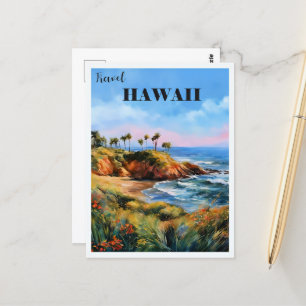 Reisen Hawaii, Küstengebiet, Postkarte