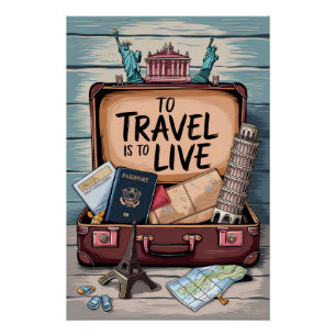 Reisen heißt leben poster