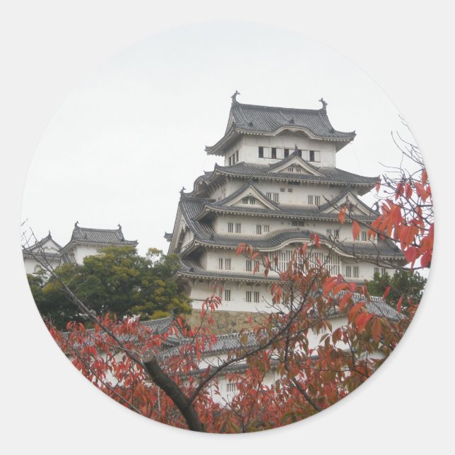 Reisen Himeji Schloss Runder Aufkleber (Vorderseite)