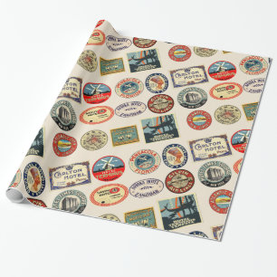 Reisen, Hotel Sticker, Gepäckausführung, Geschenkpapier