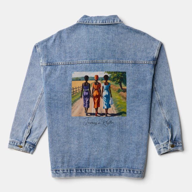 Reisen im Rhythmus Jeansjacke (Rückseite)
