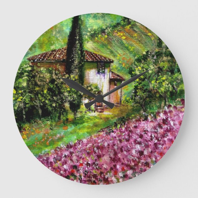 REISEN IN DER TUSKANISCHEN GROßE WANDUHR (Vorderseite)