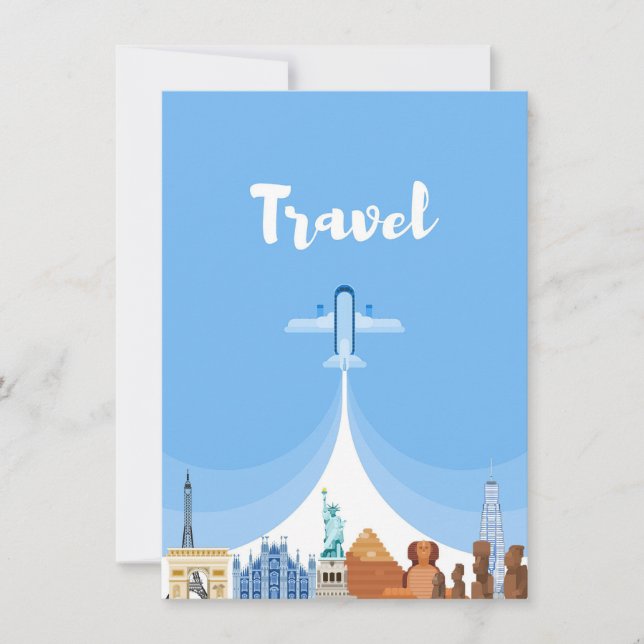 Reisen in die Welt Einladung (Vorderseite)